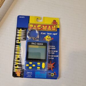 Vintage 90' MGA PAC-MAN Keychain Electronic  Game Key Chain Ring Toy NEW!!